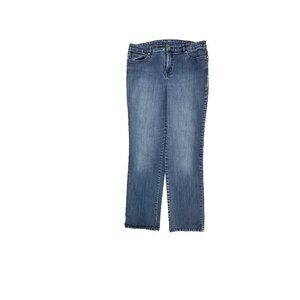 Gloria Vanderbilt Rail Straight Women's size 12 Dark Wash Blue Denim Jeans